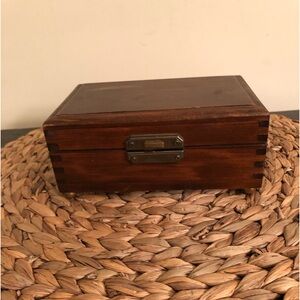 Vintage Wooden Box Trinket Box Chest